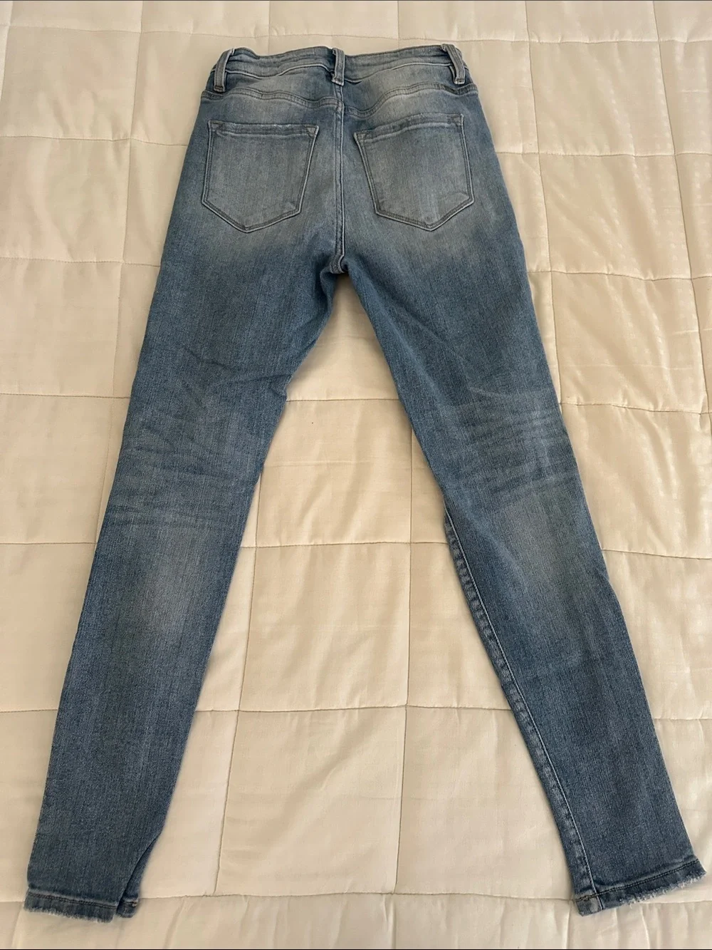 KanCan High Rise Distressed Jeans - Light Blue Denim - Picture 4 of 4